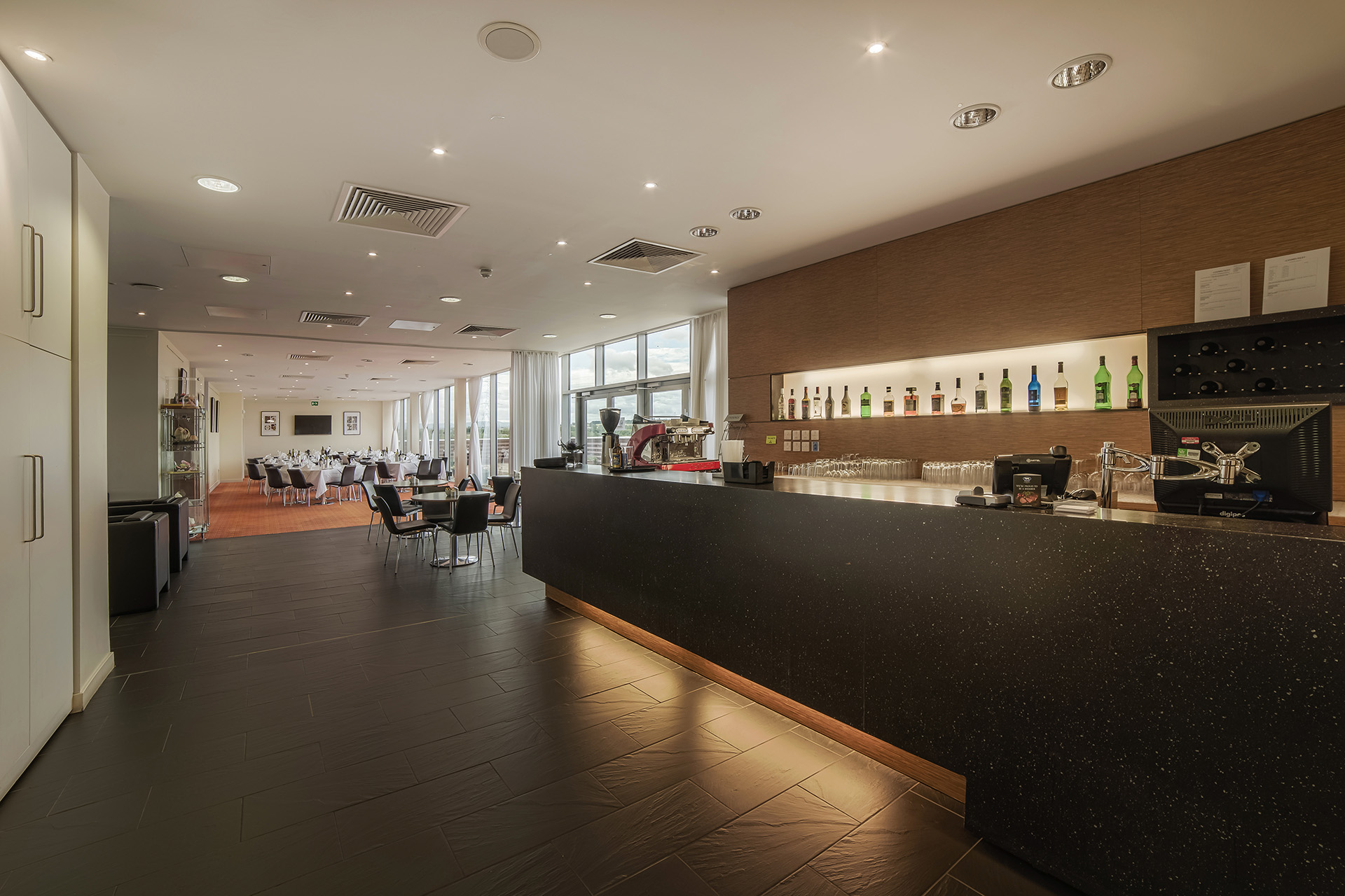 Bar area at the EH15 restaurant. 